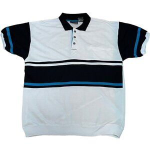 Vintage Sasson Mens Polo Shirt 1980s XL Resort Wear Golf Old Money Made Taiwan